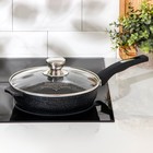 Сковорода «Гранит Star», d=22 см, стеклянная крышка, антипригарное покрытие, тёмно-синий - Фото 6