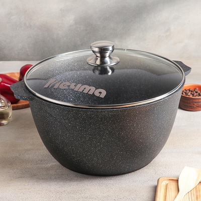 Кастрюля «Гранит Star», 10 л, d=32 см, h=18 см, антипригарное покрытие, цвет тёмно-синий