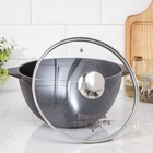 Казан Мечта «Гранит Star», 5 л, литые ручки, антипригарное покрытие, стеклянная крышка, литой алюминий, тёмно-синий - Фото 2