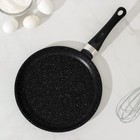 Сковорода блинная «Гранит Black», d=24 см, пластиковая ручка, антипригарное покрытие, цвет чёрный - Фото 2