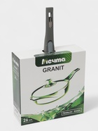 Сковорода Мечта «Гранит», d=26 см, антипригарное покрытие, съёмная ручка, стеклянная крышка, литой алюминий, серая - Фото 12