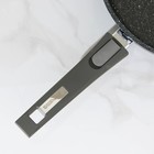 Сковорода «Гранит», d=26 см, антипригарное покрытие, съёмная ручка, стеклянная крышка, цвет серый - фото 4305043