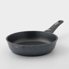 Сковорода Мечта «Гранит», d=24 см, съёмная ручка, антипригарное покрытие, стеклянная крышка, литой алюминий, серая - Фото 3