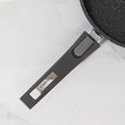 Сковорода «Гранит», d=24 см, съёмная ручка, антипригарное покрытие, стеклянная крышка, цвет серый - фото 6291076