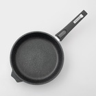 Сковорода Мечта «Гранит», d=24 см, съёмная ручка, антипригарное покрытие, стеклянная крышка, литой алюминий, серая - Фото 4