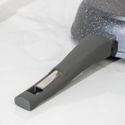 Сковорода «Гранит», d=24 см, съёмная ручка, антипригарное покрытие, стеклянная крышка, цвет серый - фото 4305054