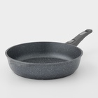 Сковорода Мечта «Гранит», d=28 см, стеклянная крышка, съёмная ручка, антипригарное покрытие, литой алюминий, серая - Фото 3