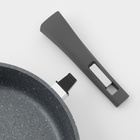 Сковорода Мечта «Гранит», d=28 см, стеклянная крышка, съёмная ручка, антипригарное покрытие, литой алюминий, серая - Фото 6