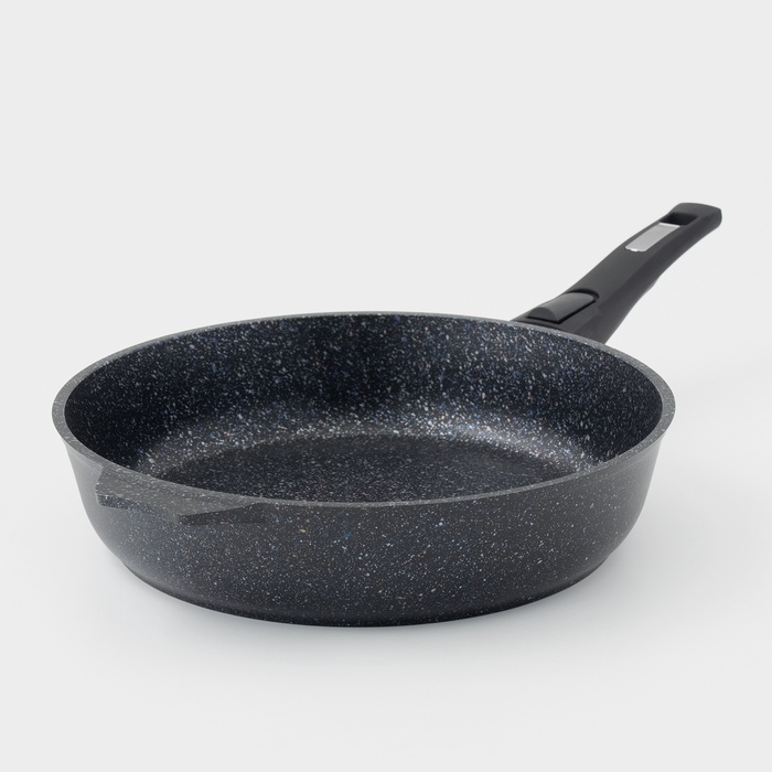 Сковорода Мечта «Гранит Star», d=28 см, съёмная ручка, антипригарное покрытие, литой алюмиий, чёрная - Фото 1