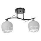 Люстра ГАЛЛОП "Каскад" 754700 2хE27 черный/хром/белый - фото 21058164
