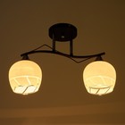 Люстра ГАЛЛОП "Каскад" 754700 2хE27 черный/хром/белый - фото 21058165