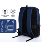 Рюкзак школьный из текстиля на молнии, Erich Krause, 1 карман, разъем USB, цвет синий - Фото 2
