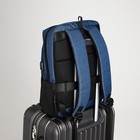 Рюкзак Erich Krause из текстиля на молнии, 1 карман, разъем USB, цвет синий - Фото 6