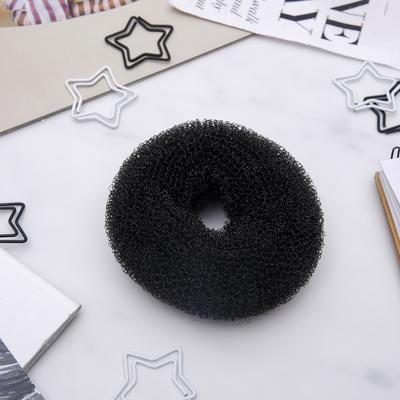 Валик - резинка для создания пучка, 4×7 см, чёрный