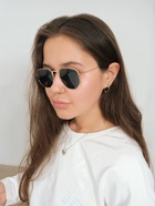 Очки солнцезащитные «OneSun. Круглые», uv 400, линза 4.5×5.5 см, цвет золотой, чёрный - Фото 11