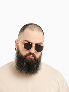 Очки солнцезащитные «OneSun. Круглые», uv 400, линза 4.5×5.5 см, цвет золотой, чёрный  (артикул 4703611)  большой выбор товаров оптом и в розницу по низким ценам с доставкой