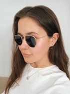 Очки солнцезащитные «OneSun. Круглые», uv 400, линза 4.5×5.5 см, цвет золотой, чёрный - Фото 9