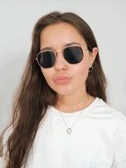 Очки солнцезащитные «OneSun. Круглые», uv 400, линза 4.5×5.5 см, цвет золотой, чёрный - Фото 10