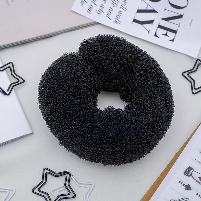 Валик на кнопке для создания пучка, 4.5×17 см, чёрный - Фото 1