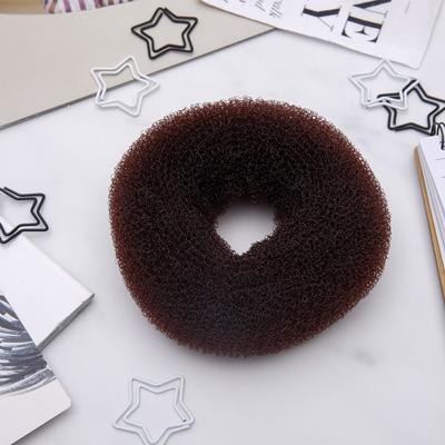 Валик-резинка для создания пучка, 4.5×10 см, коричневый