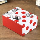 Шкатулка кожзам для украшений "Мадам с книгой" красная 8,7х18,2х14,3 см  (артикул 4768062)  большой выбор товаров оптом и в розницу по низким ценам с доставкой