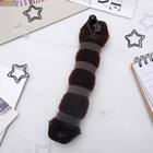 Валик с креплением и резинкой для создания пучка, 4×18 см, коричневый - Фото 2