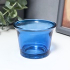 Стеклянный подсвечник на 1 свечу «Глянец», синий, 4.7×6.2×6.2 см - Фото 7