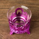 Подсвечник пластик, стекло на 1 свечу "Капельки" розовый 7х6х6 см - Фото 5