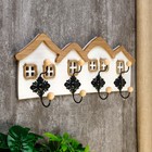 Крючки декоративные дерево "Домики" 20х7х48 см - Фото 2