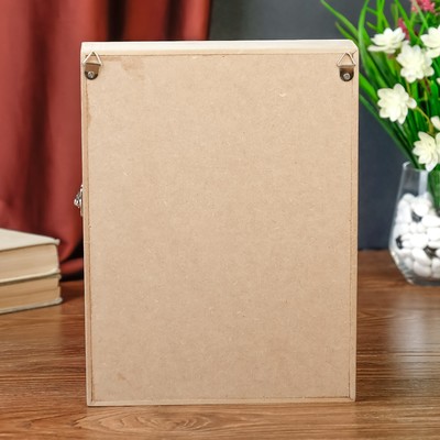 Ключница настенная «Пёрышко и зигзаг», дерево, 6 крючков, 26×5.5×19.5 см