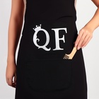 Фартук парикмахерский QF, односторонний, чёрный - Фото 4