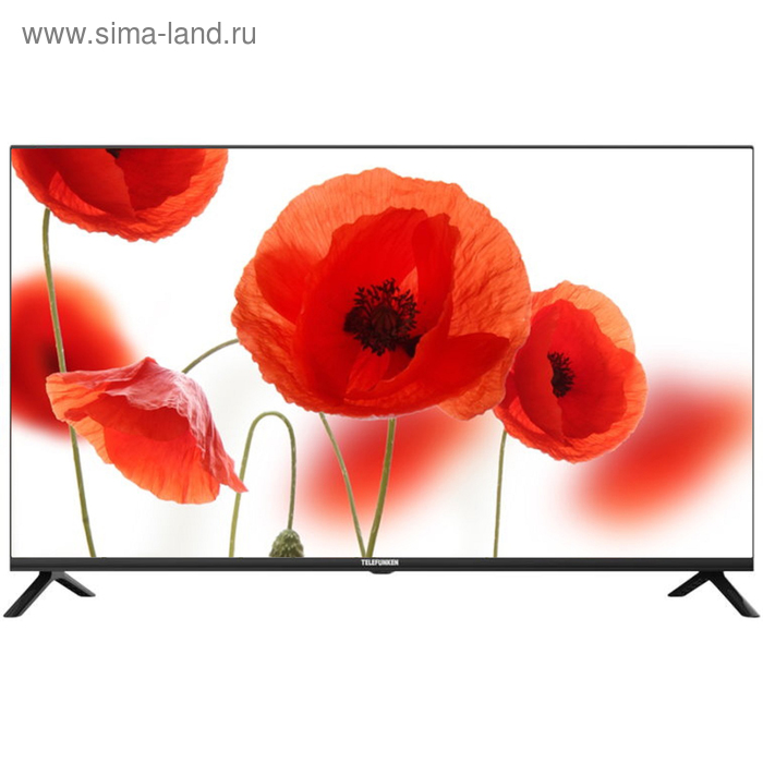 Телевизор Telefunken TF-LED40S19T2S, 40", 1920x1080, 3xHDMI, 2xUSB, SmartTV, черный - Фото 1