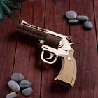Сувенир деревянный пистолет "Револьвер" - фото 8981252