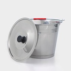 Ведро, 7 л, с крышкой, нержавеющая сталь - Фото 3