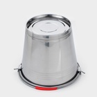 Ведро, 7 л, с крышкой, нержавеющая сталь - Фото 4