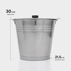 Ведро, 12 л, с крышкой, нержавеющая сталь - Фото 2