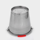 Ведро, 12 л, с крышкой, нержавеющая сталь - Фото 4