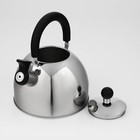 Чайник, 1.8 л, со свистком, капсульное дно, индукция, нержавеющая сталь - Фото 3