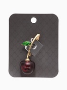 Брошь «Вишенка», цвет бордово-зелёный в золоте - Фото 5