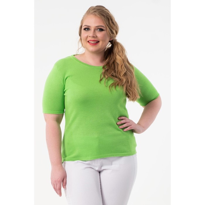 Джемпер женский, размер 56, цвет зелёный