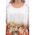 Блуза женская, размер 52, цвет белый, коралловый - Фото 2