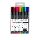 Набор капиллярных ручек BrunoVisconti SKETCH&ART, 12 цветов, узел 0.4 мм - Фото 6