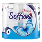 Туалетная бумага Soffione Decoro Blue, 2 слоя, 4 рулона - фото 8981489