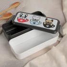 Контейнер для обеда «Бульдоги», 2 отделения, 500+500 мл - Фото 1