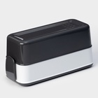 Ланч - бокс «Кофе», 500+500 мл, 20×8×9 см, пластик, серо-белый - Фото 3