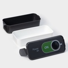 Ланч - бокс «Кофе», 500+500 мл, 20×8×9 см, пластик, серо-белый - Фото 4