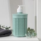 Дозатор для мыла «Вязание», 500 мл, цвет фисташковый - Фото 1