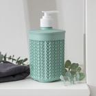 Дозатор для мыла «Вязание», 500 мл, цвет фисташковый - Фото 2