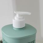 Дозатор для мыла «Вязание», 500 мл, цвет фисташковый - Фото 3