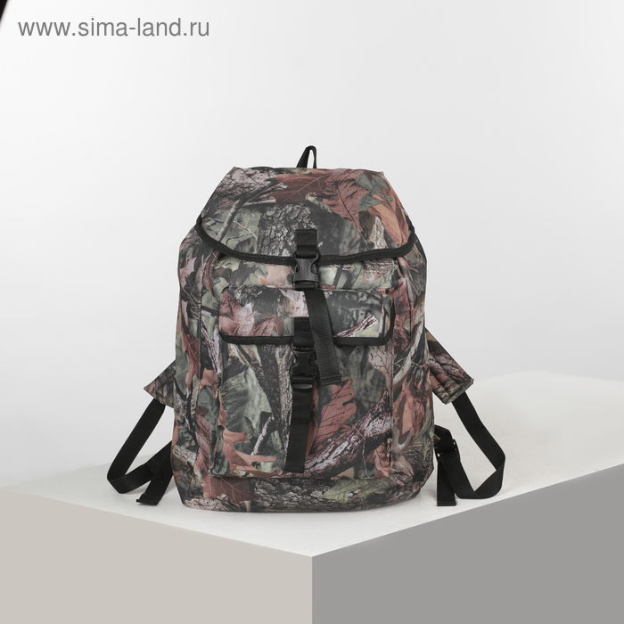 Рюкзак тур Лесничок 25, 25л, отд на шнурке, н/карман, камуфляж камыш - Фото 1